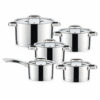 10-Piece Lidded Metal Cookware Set