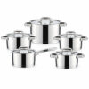 10-Piece Lidded Metal Cookware Set