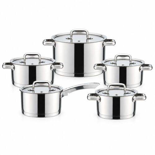 10-Piece Lidded Metal Cookware Set 10-Piece Lidded Metal Cookware Set