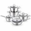 10-Piece Metal Cookware Set with Glass Lids