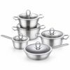 10-Piece Metal Cookware Set with Glass Lids