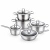10-Piece Metal Cookware Set with Glass Lids