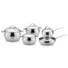 10-Piece Polished Metal Cookware Set