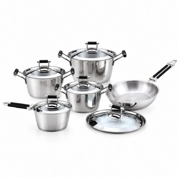 10-Piece Polished Metal Cookware Set 10-Piece Polished Metal Cookware Set