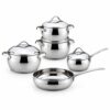 10-Piece Polished Metal Cookware Set
