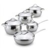 10-Piece Polished Metal Cookware Set