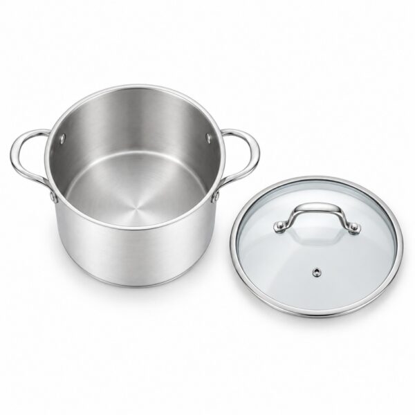 10-Piece Silver Cookware Set with Lids Wholesale Supply 10-Piece Silver Cookware Set with Lids Wholesale Supply
