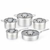 10-Piece Silver-Tone Cookware Set for Wholesale Suppliers 10-Piece Silver-Tone Cookware Set for Wholesale Suppliers