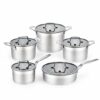 10-Piece Silver-Tone Cookware Set for Wholesale Suppliers 10-Piece Silver-Tone Cookware Set for Wholesale Suppliers