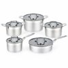 10-Piece Silver-Tone Cookware Set for Wholesale Suppliers 10-Piece Silver-Tone Cookware Set for Wholesale Suppliers