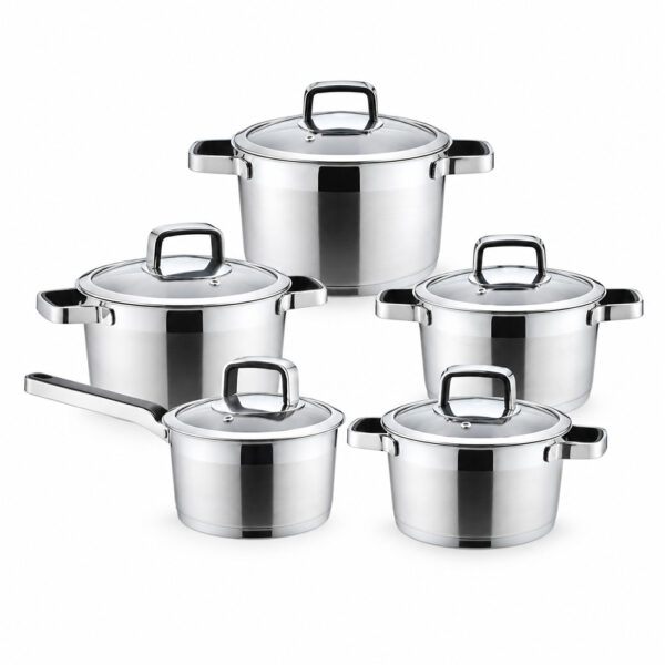 10-Piece Stainless Steel Cookware Set