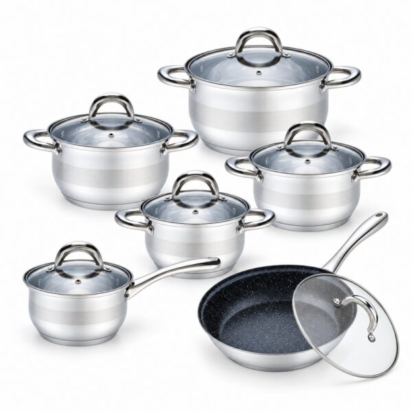 12-Piece Lidded Cookware Set 12-Piece Lidded Cookware Set