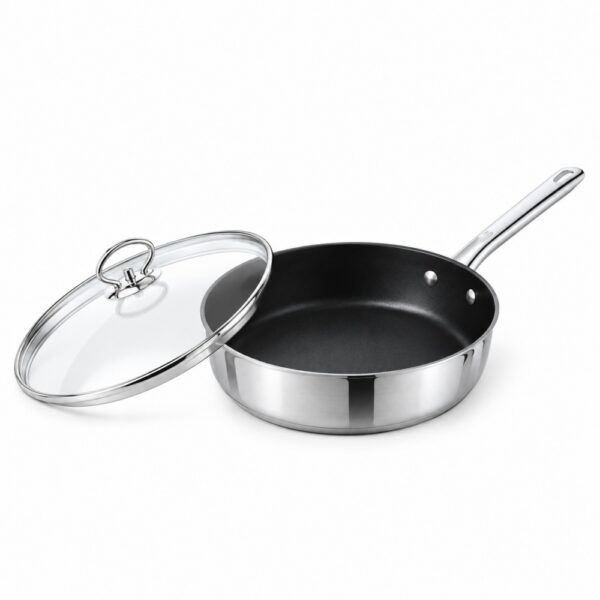 12-Piece Metal Cookware Set with Glass Lids for Wholesale