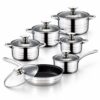12-Piece Metal Cookware Set with Lids 12-Piece Metal Cookware Set with Lids
