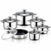 12-Piece Metal Cookware Set with Lids 12-Piece Metal Cookware Set with Lids
