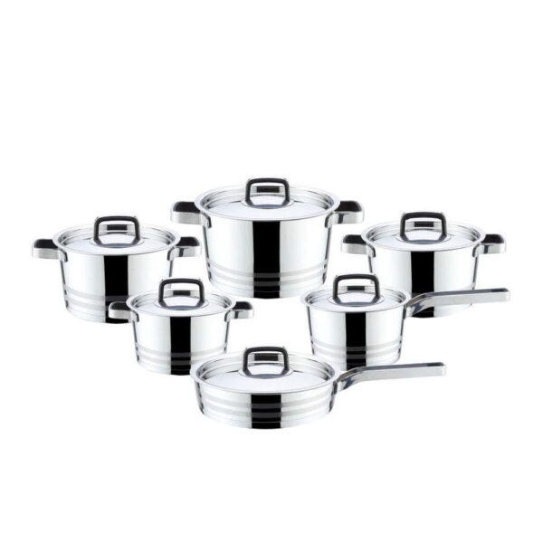 12-Piece Polished Metal Cookware Set 12-Piece Polished Metal Cookware Set