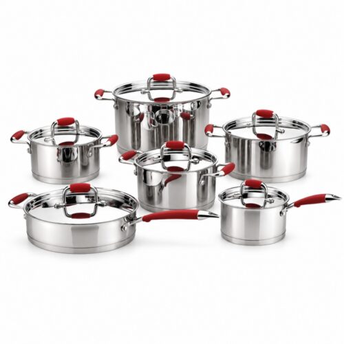 12-Piece Polished Metal Cookware Set 12-Piece Polished Metal Cookware Set