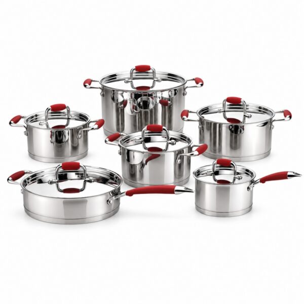12-Piece Polished Metal Cookware Set 12-Piece Polished Metal Cookware Set