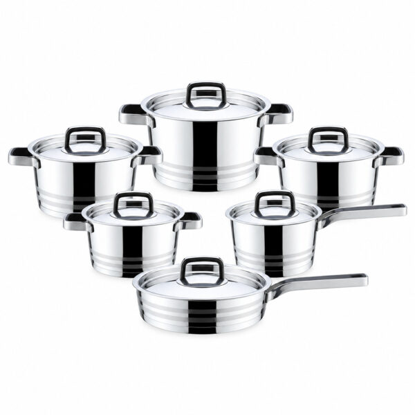12-Piece Polished Metal Cookware Set 12-Piece Polished Metal Cookware Set