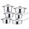 12-Piece Silver-Tone Lidded Cookware Set