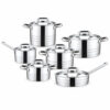 12-Piece Silver-Tone Lidded Cookware Set