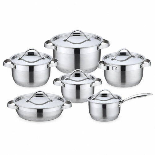 12-Piece Stainless Steel Cookware Set 12-Piece Stainless Steel Cookware Set