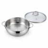 28 x 8.5 cm Metal Stewpot with Glass Lid Wholesale Supply 28 x 8.5 cm Metal Stewpot with Glass Lid Wholesale Supply