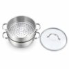 3-Piece Steamer Pot Set with Glass Lid