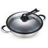 34cm Honeycomb Chinese Wok with Lid 34cm Honeycomb Chinese Wok with Lid