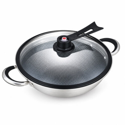 34cm Honeycomb Chinese Wok with Lid 34cm Honeycomb Chinese Wok with Lid