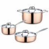 6-Piece Copper-Color Lidded Cookware Set 6-Piece Copper-Color Lidded Cookware Set