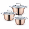 6-Piece Copper-Tone Casserole Cookware Set 6-Piece Copper-Tone Casserole Cookware Set