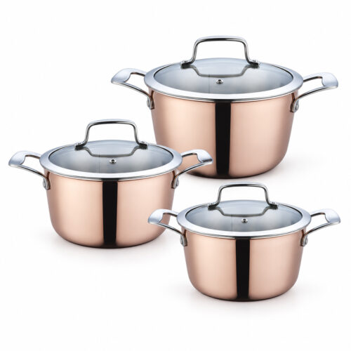 6-Piece Copper-Tone Casserole Cookware Set