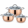 6-Piece Copper Tri-Ply Casserole Pot Set 6-Piece Copper Tri-Ply Casserole Pot Set