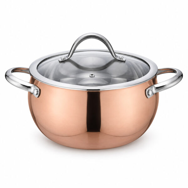 6-Piece Copper Tri-Ply Casserole Pot Set 6-Piece Copper Tri-Ply Casserole Pot Set