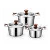 6-Piece Polished Casserole Pot Set 6-Piece Polished Casserole Pot Set