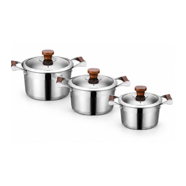 6-Piece Polished Casserole Pot Set 6-Piece Polished Casserole Pot Set