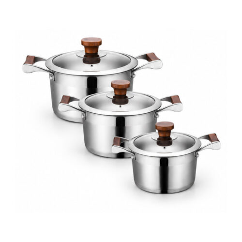 6-Piece Polished Casserole Pot Set 6-Piece Polished Casserole Pot Set