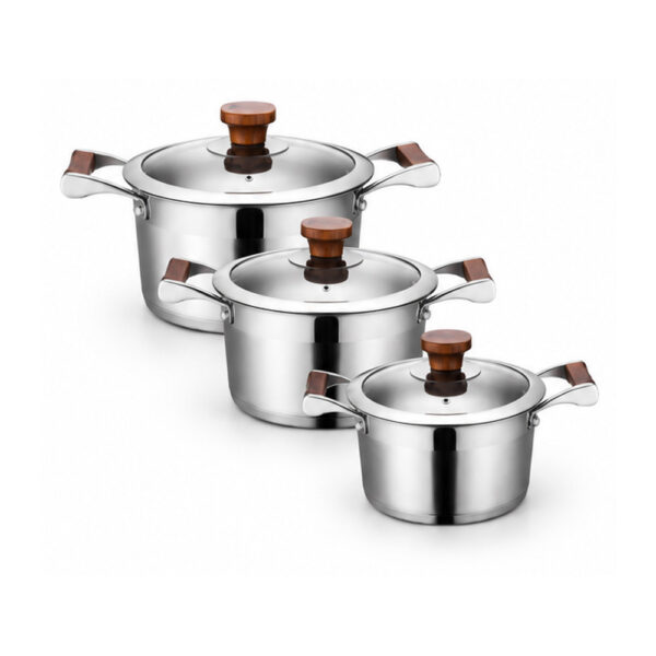 6-Piece Polished Casserole Pot Set 6-Piece Polished Casserole Pot Set