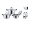 6-Piece Polished Metal Casserole Set with Lids 6-Piece Polished Metal Casserole Set with Lids