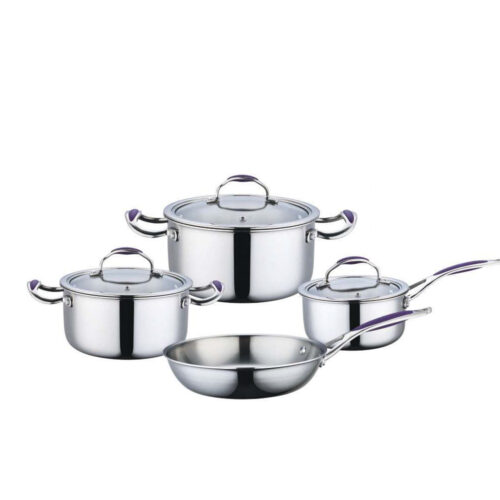 7-Piece Polished Metal Cookware Set 7-Piece Polished Metal Cookware Set