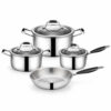 7-Piece Polished Metal Cookware Set 7-Piece Polished Metal Cookware Set