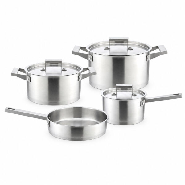 7-Piece Silver-Tone Cookware Set 7-Piece Silver-Tone Cookware Set