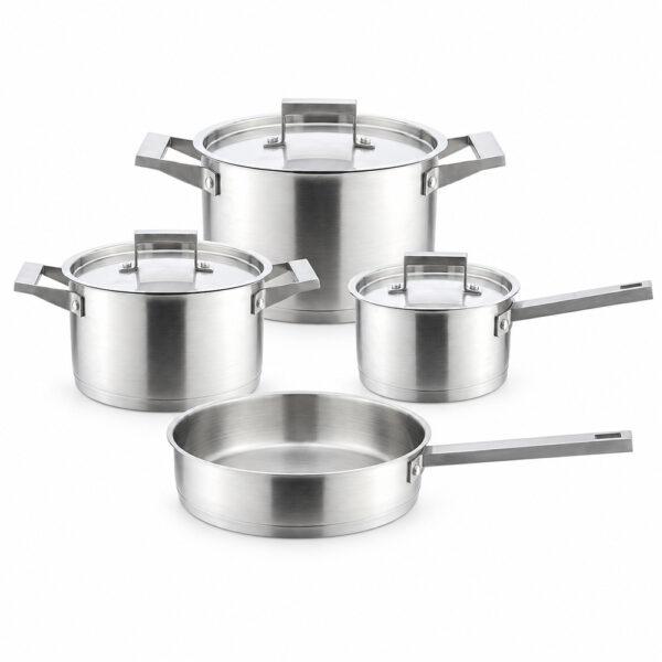 7-Piece Silver-Tone Cookware Set 7-Piece Silver-Tone Cookware Set