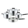7-Piece Stainless Steel Cookware Set (3) 7-Piece Stainless Steel Cookware Set