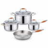 7-Piece Tri-Ply Stainless Steel Cookware Set 7-Piece Tri-Ply Stainless Steel Cookware Set