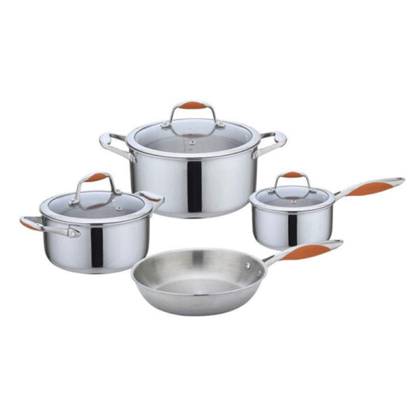 7-Piece Tri-Ply Stainless Steel Cookware Set 7-Piece Tri-Ply Stainless Steel Cookware Set
