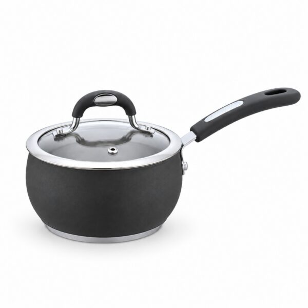 8-Piece Black Saucepan and Casserole Set with Lids 8-Piece Black Saucepan and Casserole Set with Lids