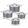 8-Piece Diamond Pattern Cookware Set