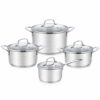8-Piece Lidded Kitchen Cookware Set